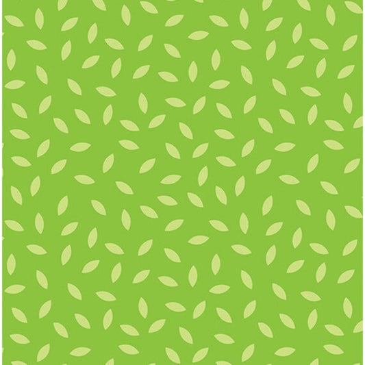 8989 Benartex Designer Fabrics Happy Camper Little Leaf Green 12841-44