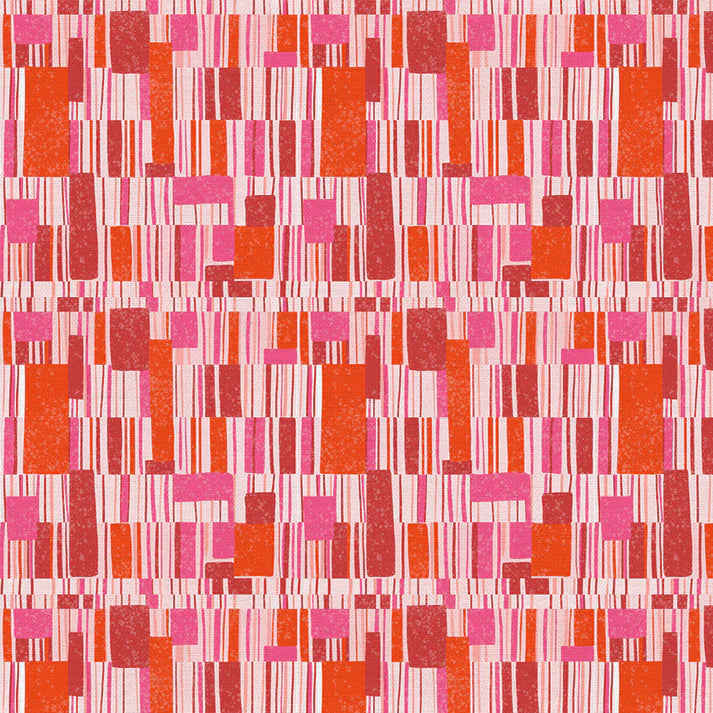 8992 Paintbrush Studio Fabrics Flamingo Christmas Block Stripe  120-21434