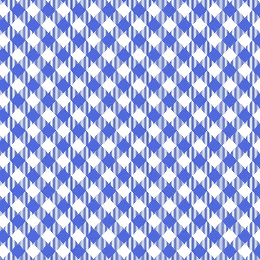 9011 Benartex Designer Fabrics Blueberry Hill Gingham Blue White 12644-51