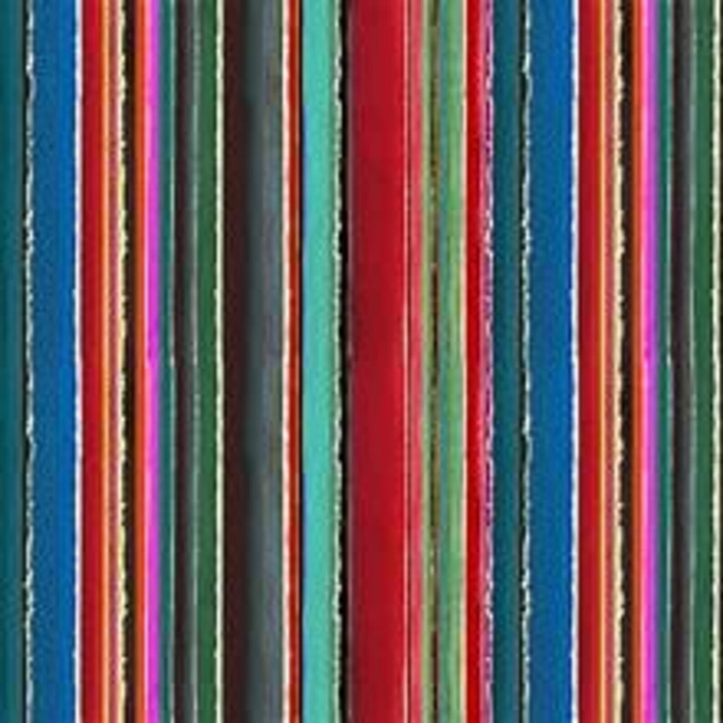 9088 Benartex Designer Fabrics Heartscapes Stripe Aholic Red Multi 13145-10
