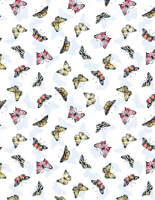 Wilmington Among The Branches Butterfly Toss White 3023 39757 153