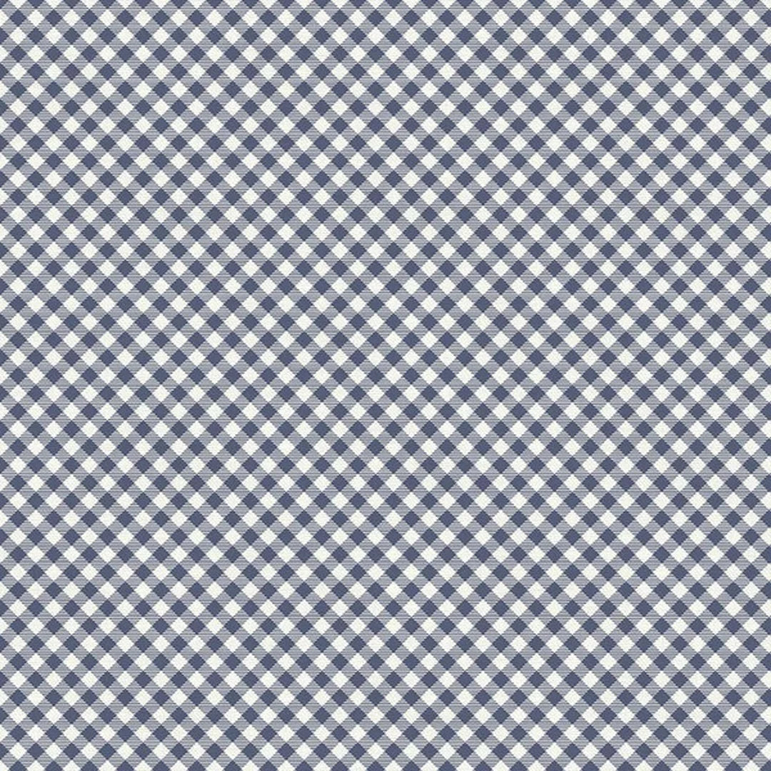 9132 Paintbrush Studio Fabrics Buffalo Check Gingham Blue Grey 120-21973