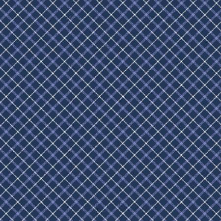 9133 Windham Fabrics Nina Bias Plaid Navy 52865-5