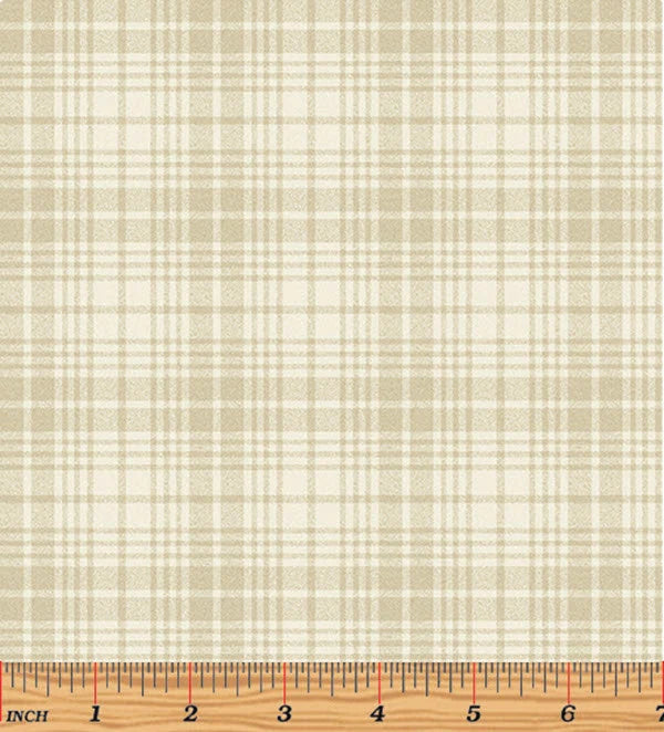 9141 Benartex Designer Fabrics A Very Wooly Winter Wool Plaid Cream 09615-07