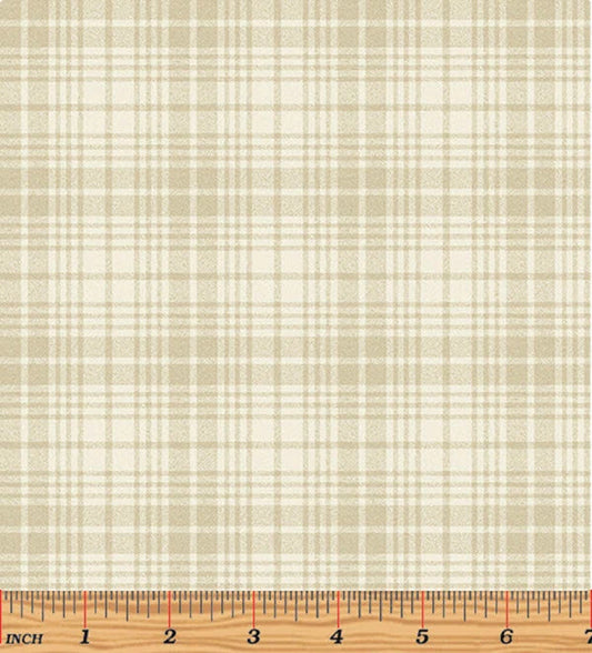 9141 Benartex Designer Fabrics A Very Wooly Winter Wool Plaid Cream 09615-07
