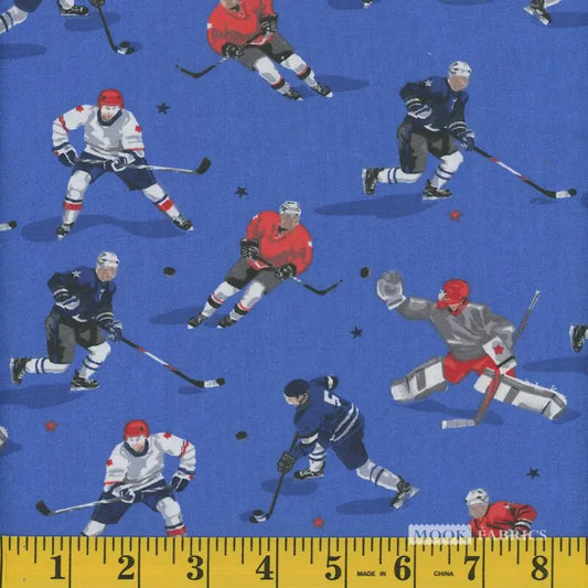 8079 Mook Fabrics Hockey Players Royal 91699