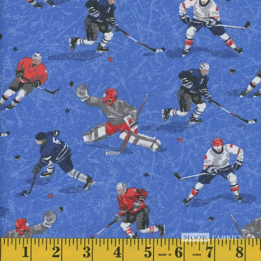 8080 Mook Fabrics Hockey Players Cracked Ice 91700