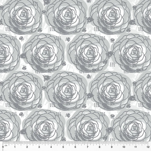 9320 Windham Fabrics Our House Camellia Bowl Grey 52784-3