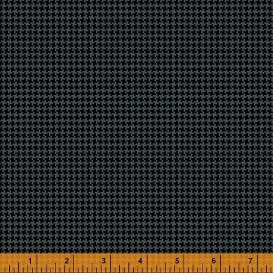 9321 Windham Fabrics Opposites Attract Houndstooth Black on Black 52621B-2