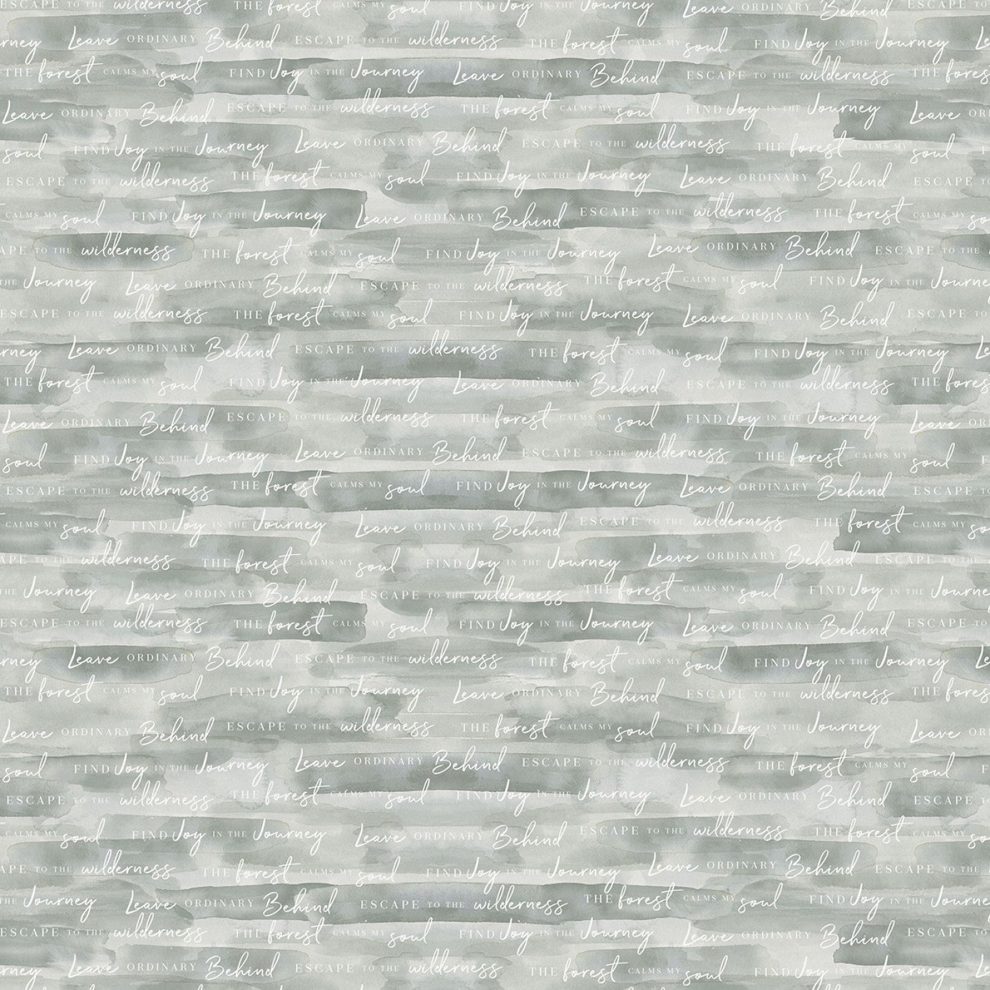 P&B Textiles Ethereal Forest Words Sage Grey EFOR4610