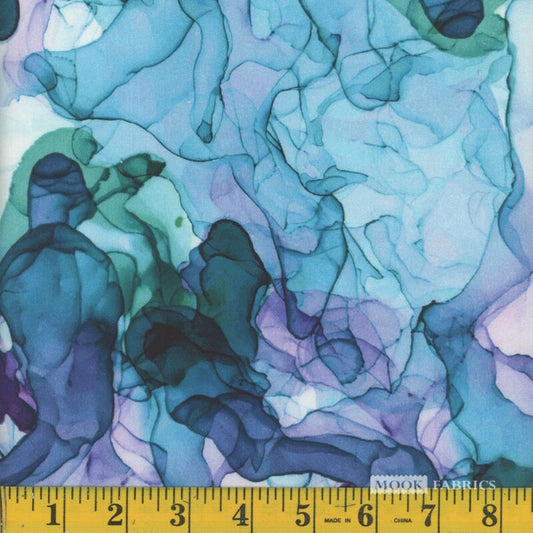9503 Mook Fabrics Smoke Teal Lavender 135422