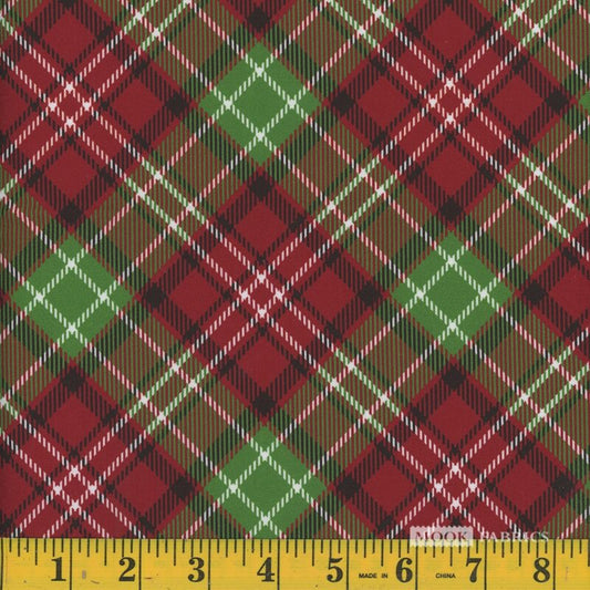 9525 Mook Fabrics Christmas Plaid Green and Red 113199