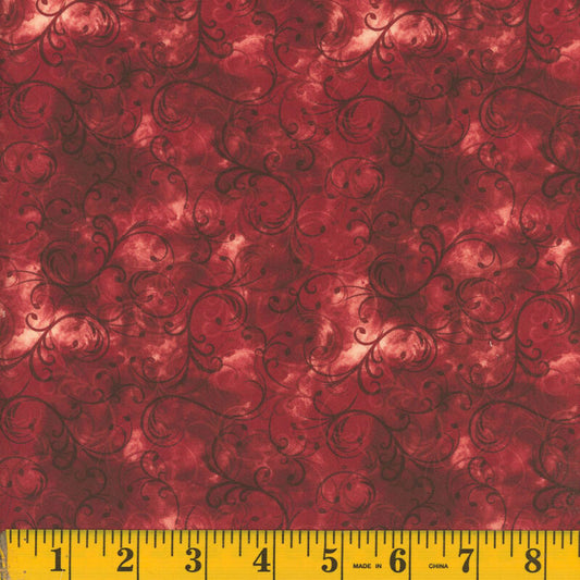 9543 Mook Fabrics 108" Wide Back Mini Elegance 143426 Burgundy