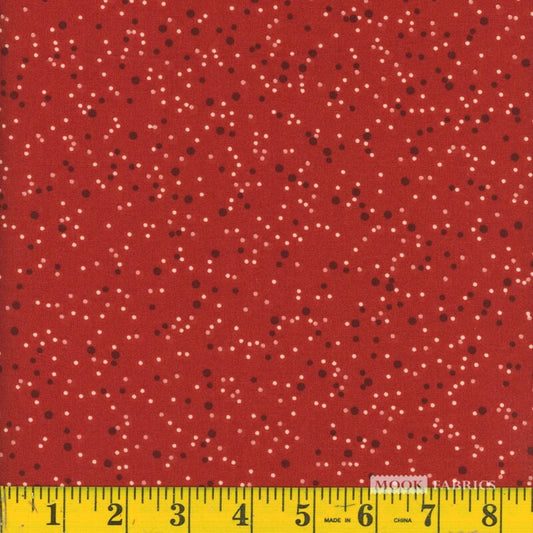 9555 Mook Fabrics 108" Wide Back Dotted Savvy Red 134730