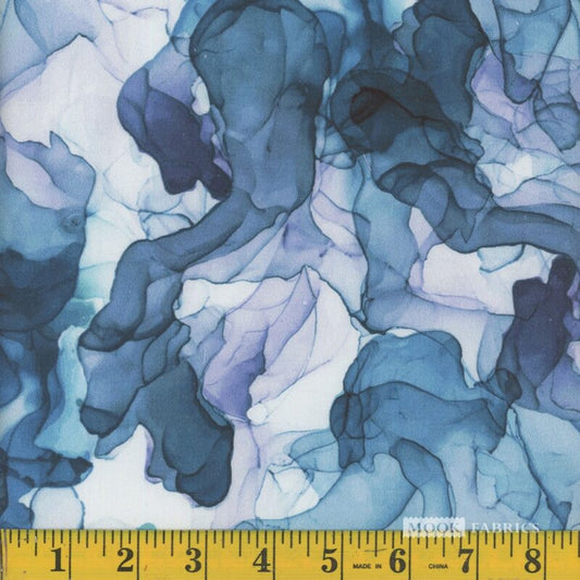 9580 Mook Fabrics 108" Wideback Smoke Dresden Teal 135613