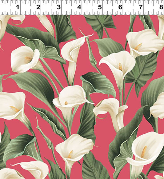 Clothworks Colorido Lily Dark Coral Y3131-40