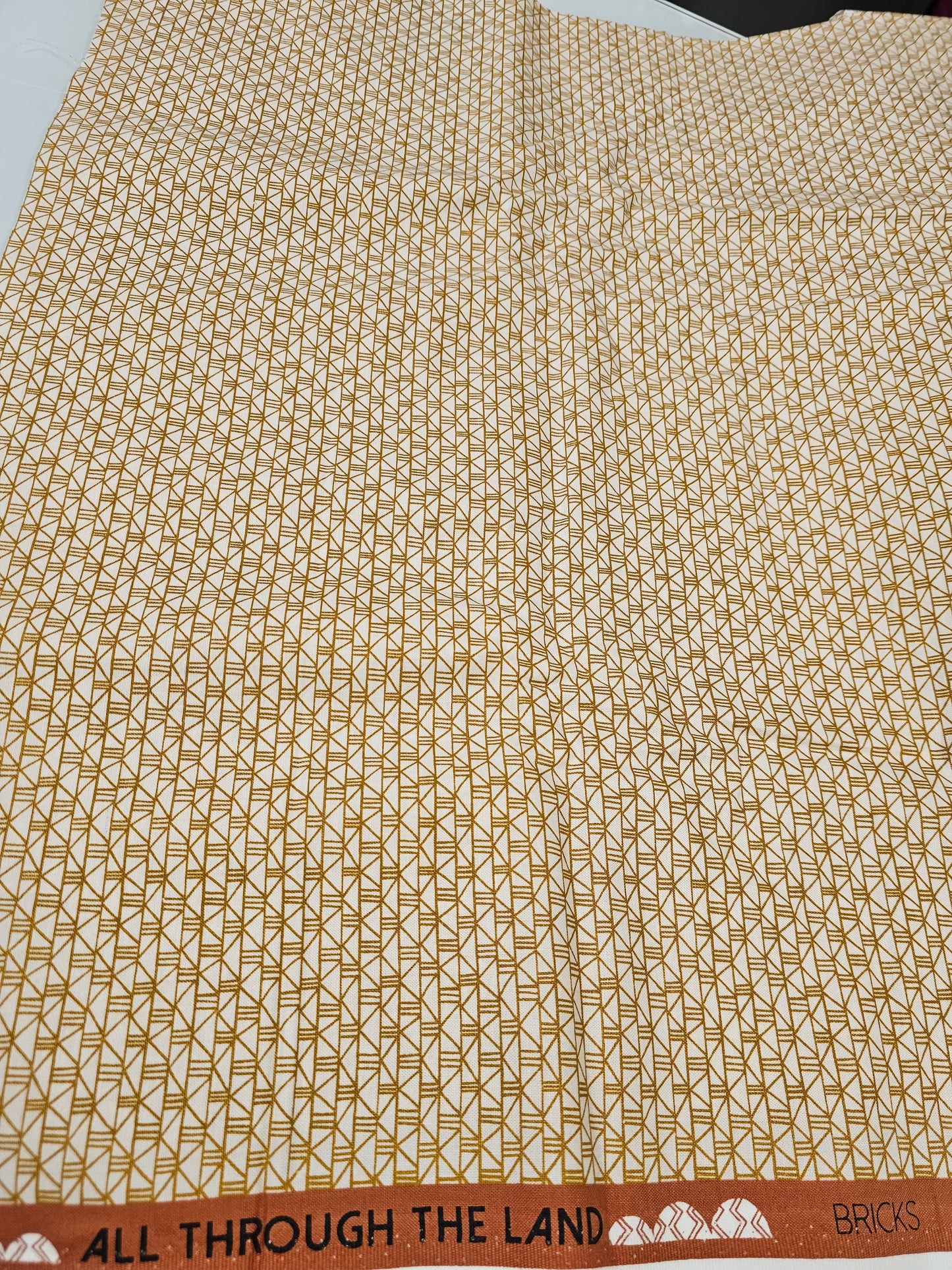 Cotton + Steel All Through The Land Bricks Blossom Fabric