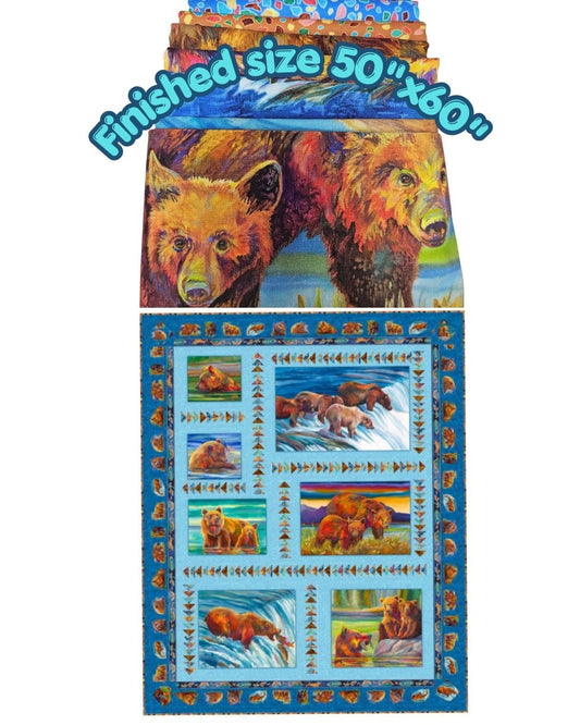 K6999M Bear In Mind Quilt Kit Finished Size 50"x60"