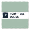 X2037 Windham Fabrics Ruby + Bee Solids Charm Pack 5" Squares Solids 105 pieces