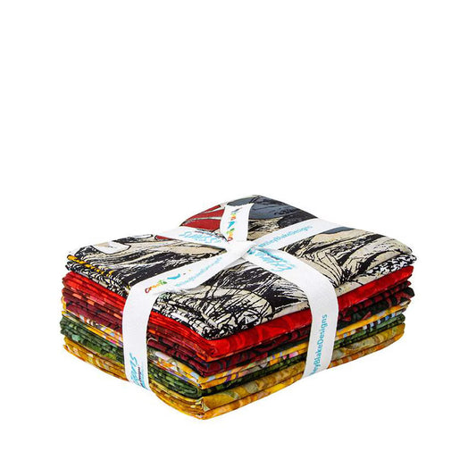 X1015 Riley Blake Batiks Floral Reflections Fat Quarter Bundle A 12 pieces