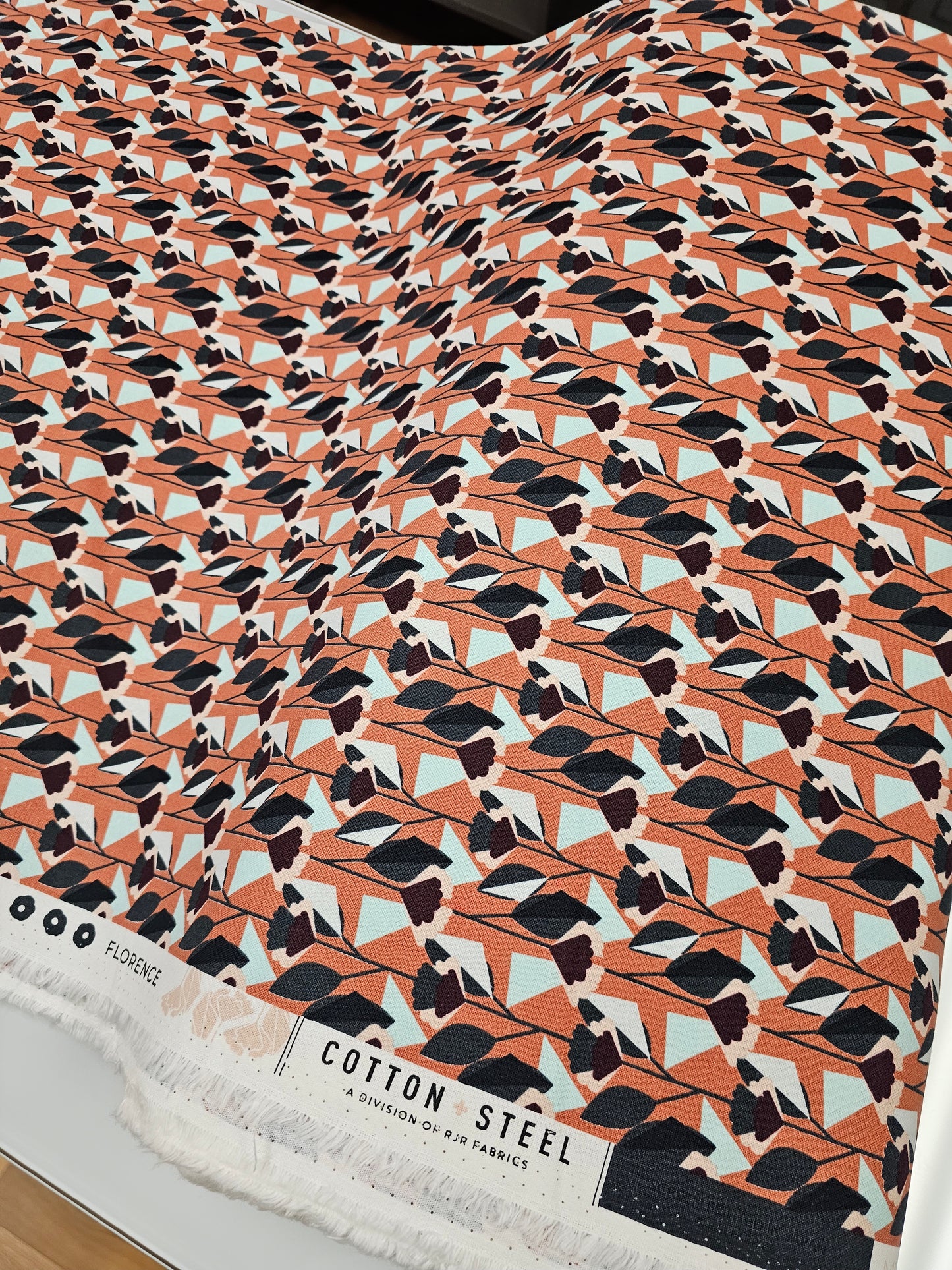 Cotton + Steel CANVAS Emilia Florence Burnt Orange