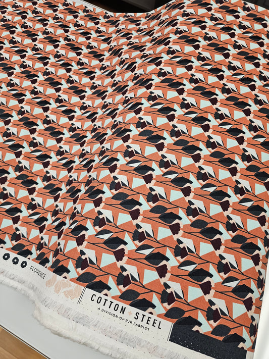 Cotton + Steel CANVAS Emilia Florence Burnt Orange