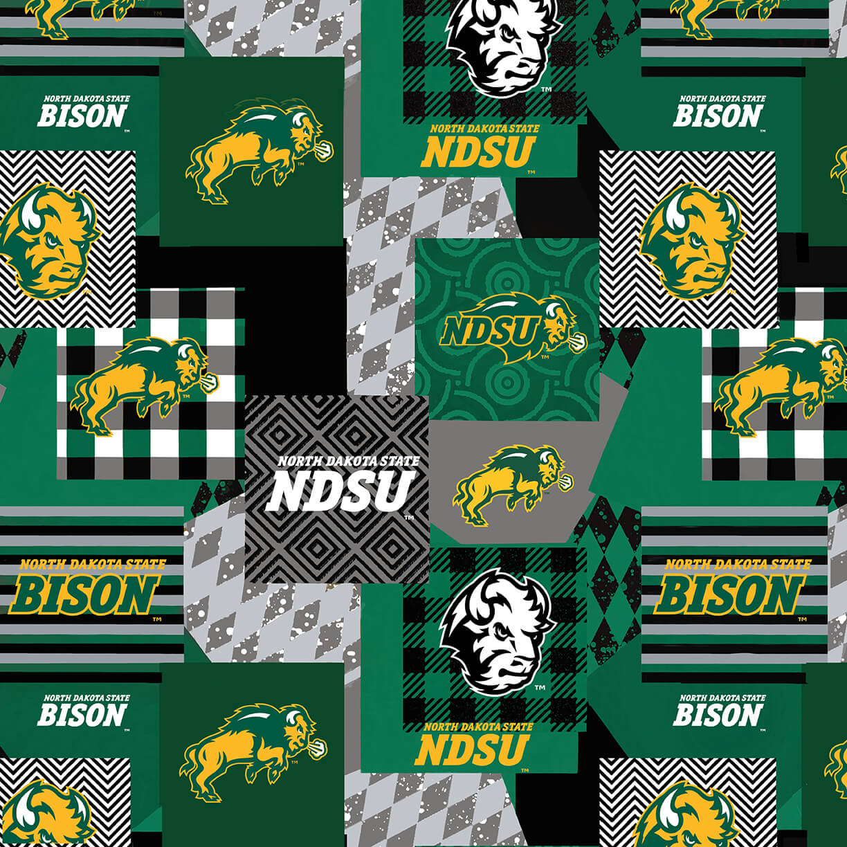 7130 NCAA-NDSU North Dakota State University Collegiate Geometric Minky