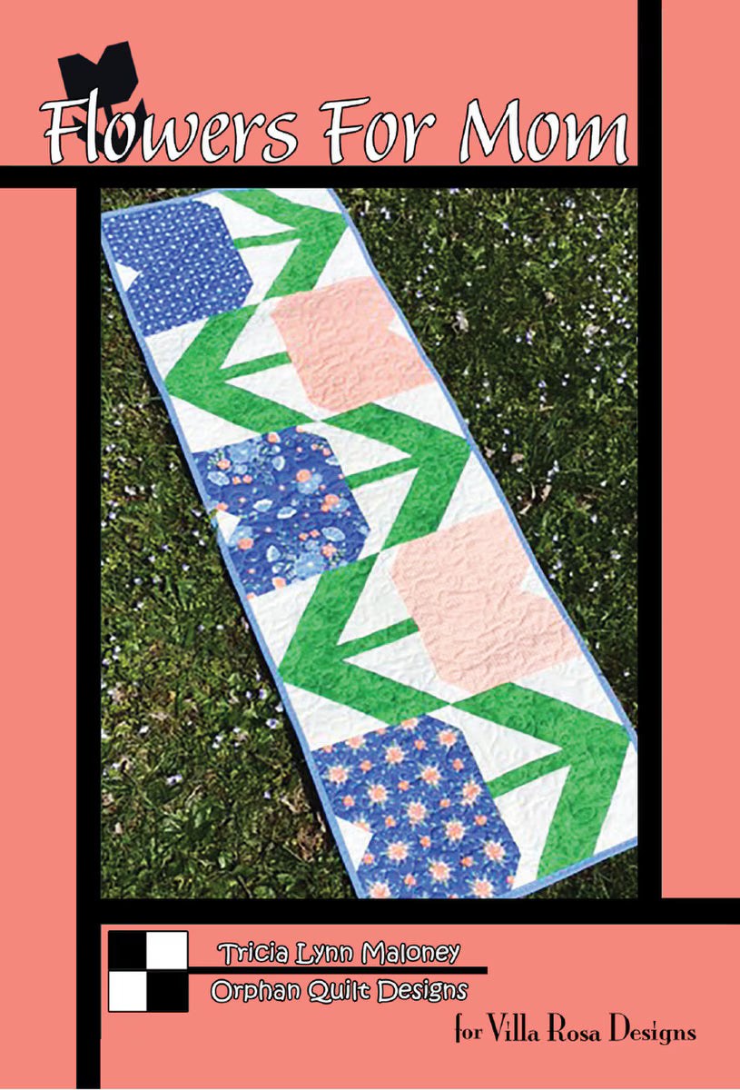 P2037 Flowers for Mom 16"x50" Table Runner Pattern by Villa Rosa Designs