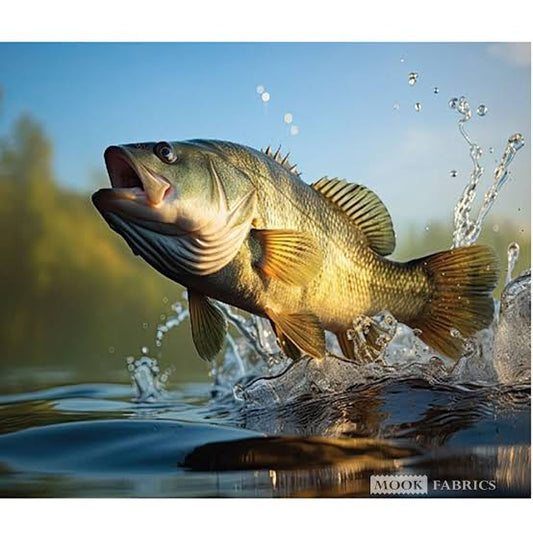 PANL-168 Mook Fabrics Panel Wildlife Fish Perch 36"