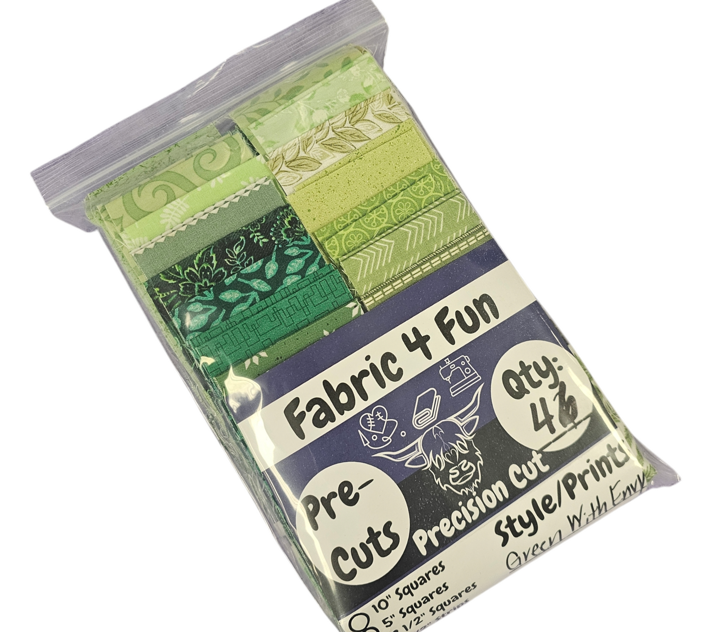 Green With Envy  2 1/2" Strips Exclusive 42 Piece Pre-Cut