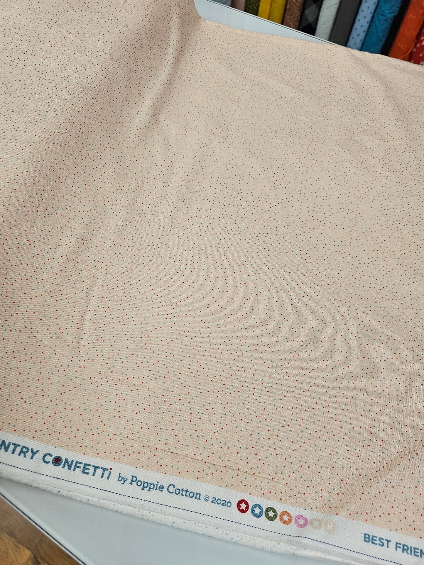 Poppie Cotton Country Confetti Best Friends Heavy Cream CC20191