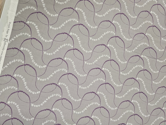 Clothworks Purple Reign Geometric Light Pewter
