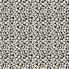 Poppie Cotton Hopscotch & Freckles Mini Calico Daisies Black HF21921