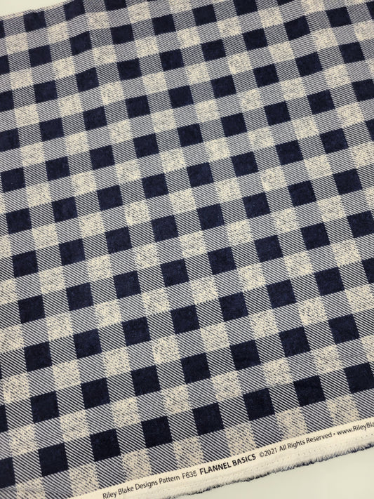 1747 Riley Blake Flannel Buffalo Plaid Blue Pattern F635