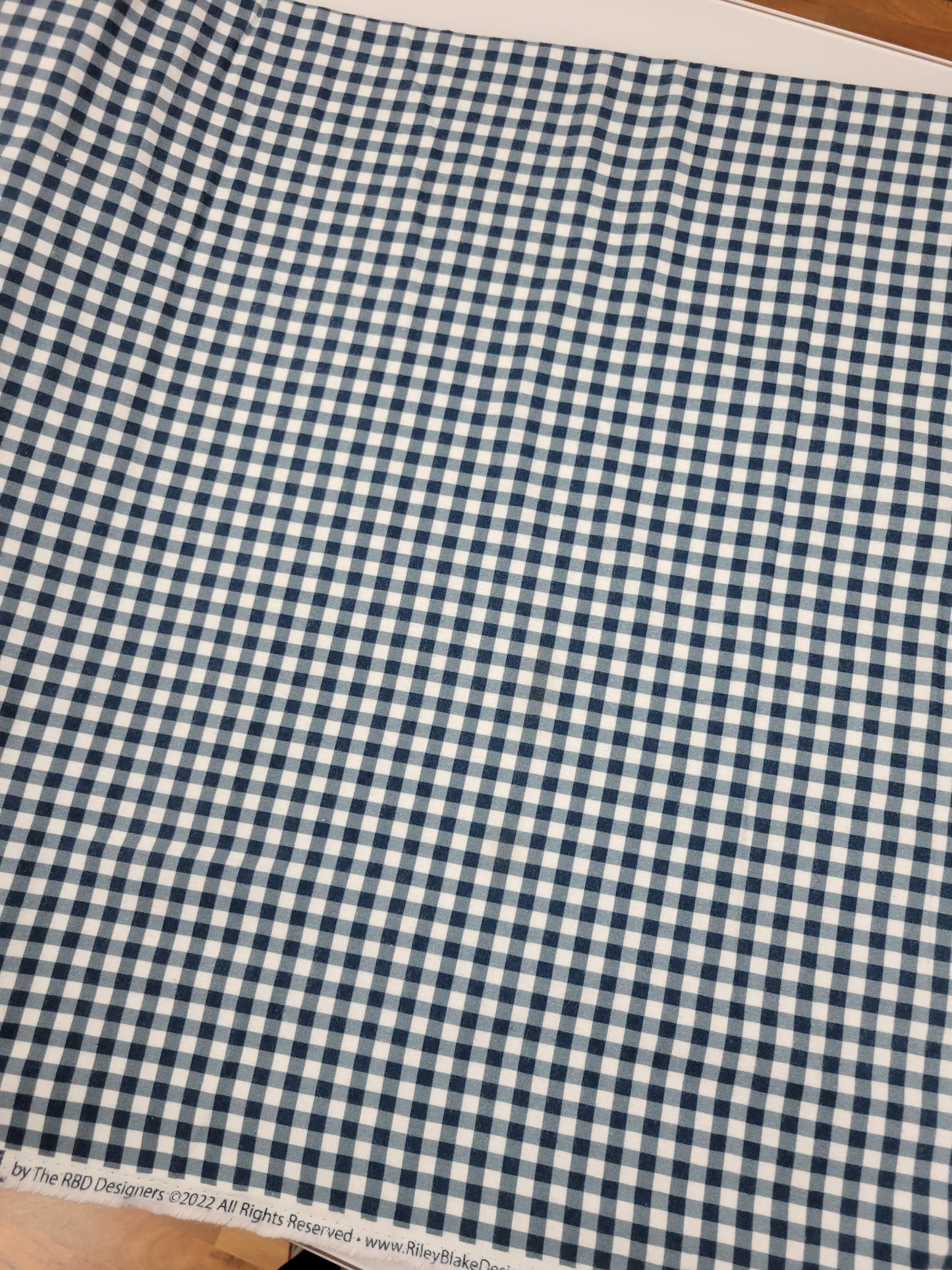 Riley Blake Flannel Gingham Navy Pattern F12584