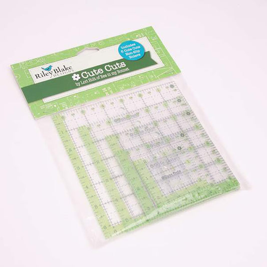 X6007 Lori Holt Cute Cuts Square Ruler Multi Pack 2.5", 3.5", 4.5", 5.5", 6.5"