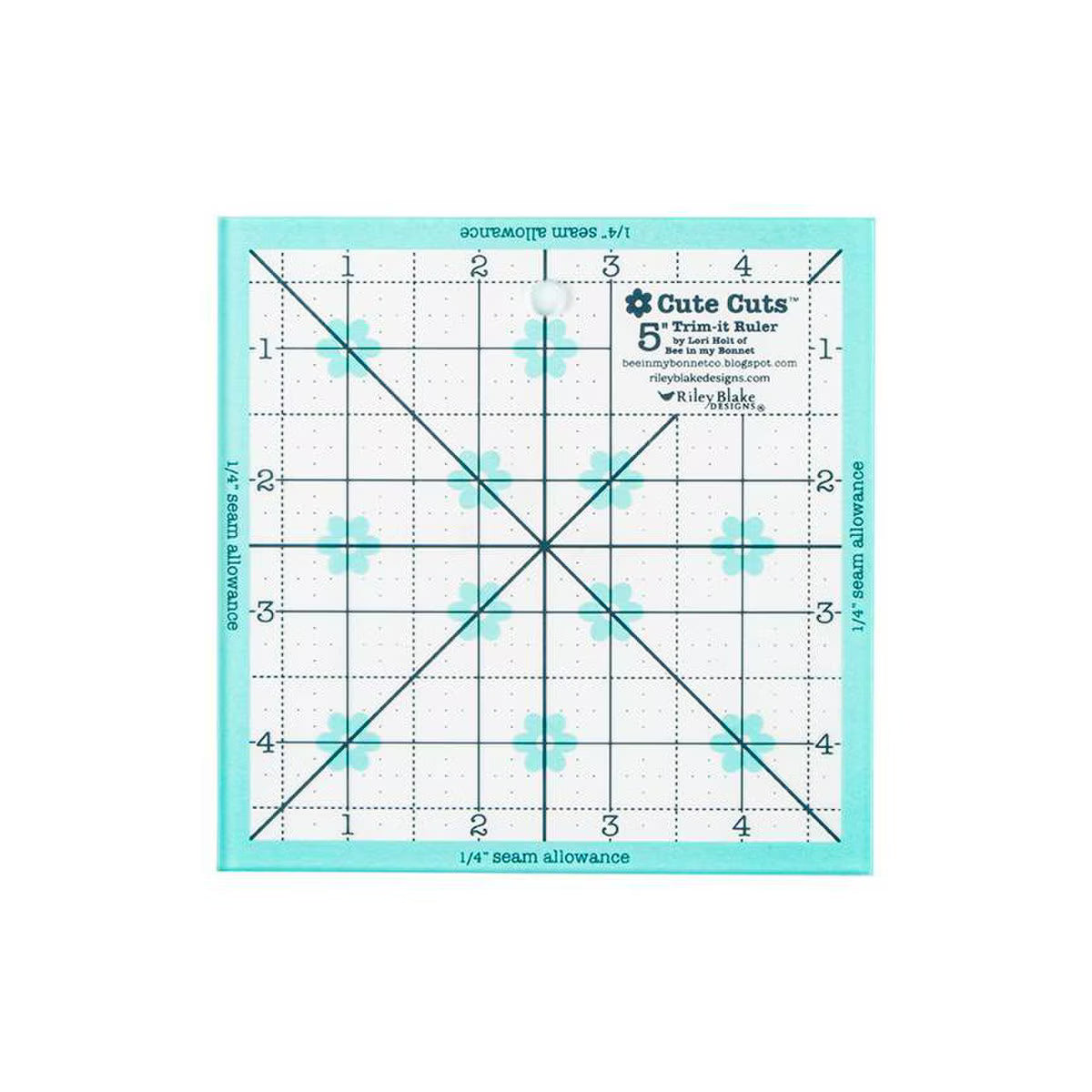 X6006 Lori Holt Cute Cuts Trim It Acrylic 5"x 5" Ruler
