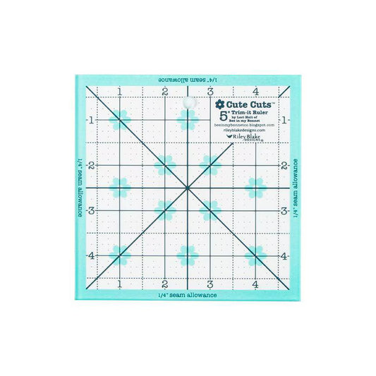 X6006 Lori Holt Cute Cuts Trim It Acrylic 5"x 5" Ruler