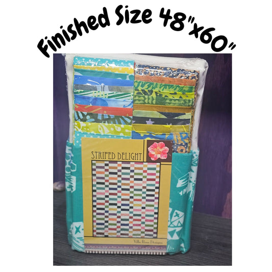 K6999D Striped Delight Quilt Kit Finished Size 48"x60"