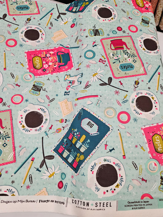 Cotton + Steel Things on my Desk Mint