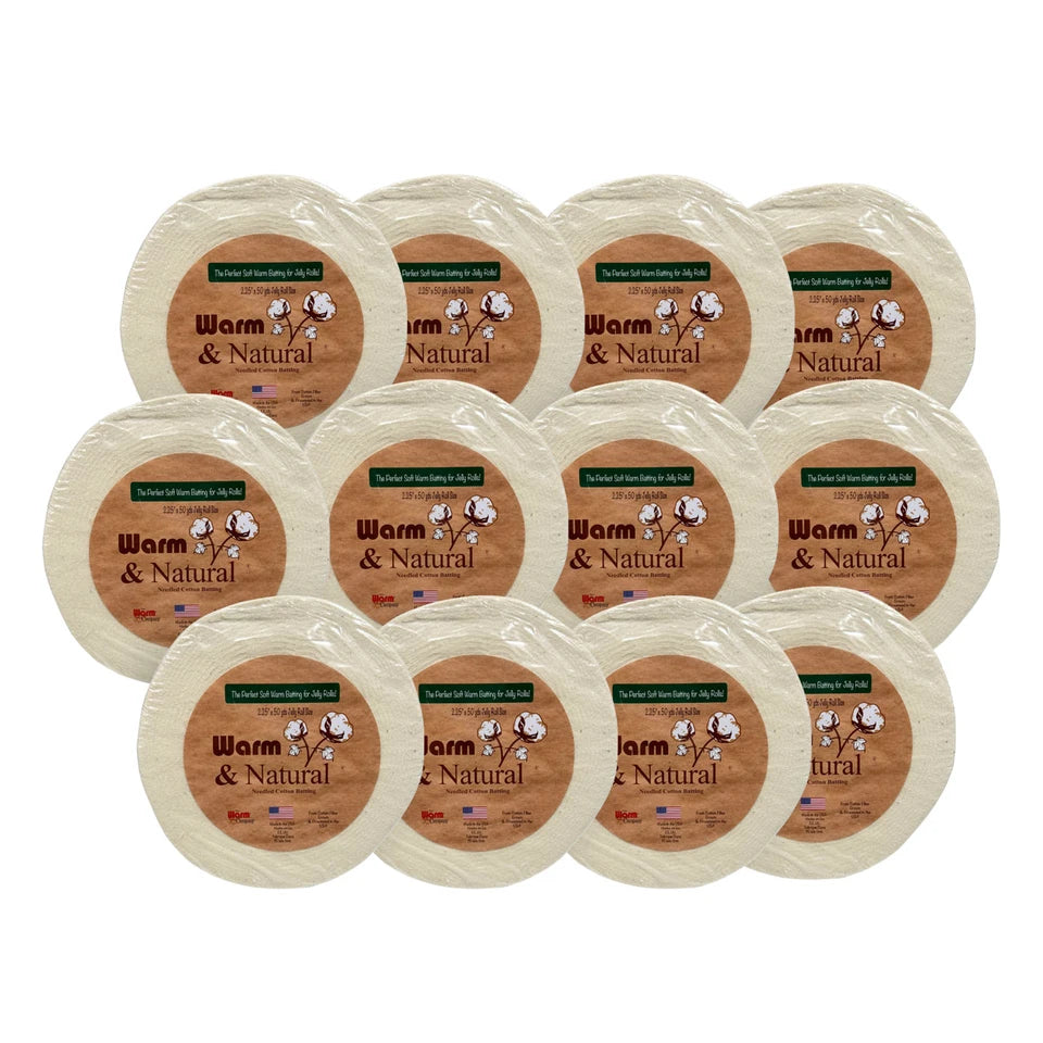 B1022 Warm & Natural Batting Cotton 2-1/4" x 50 yds Roll WAC2313C