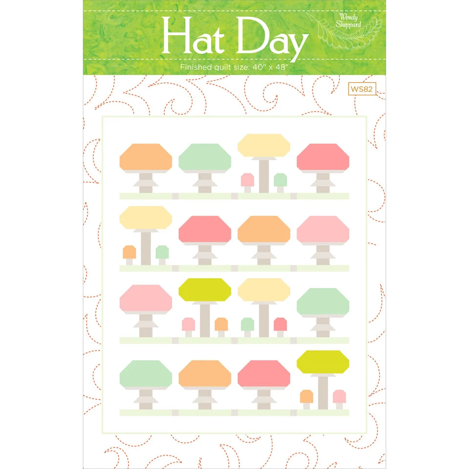 P2092 Hat Day Quilt Pattern 40" x 48" by Wendy Sheppard
