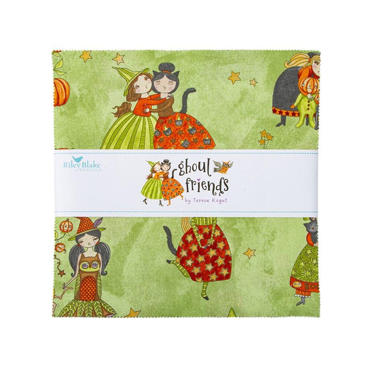 X1002 Riley Blake Ghoul Friends 10" Stacker Squares 42 pieces