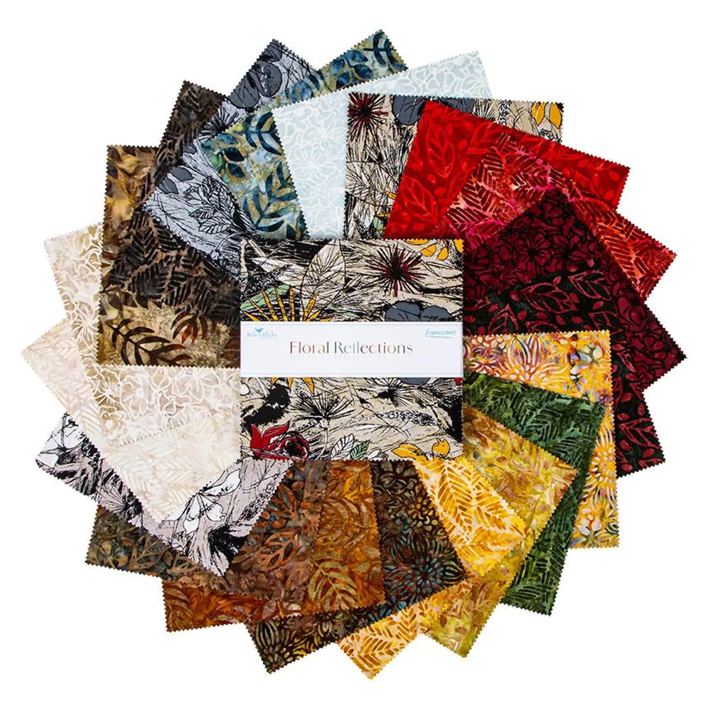 X1005 Riley Blake Floral Reflections 10" Stacker Squares 42 pieces