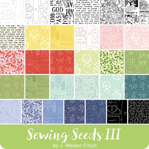 X1008 Riley Blake Sewing Seeds III 10" Stacker Squares 42 pieces