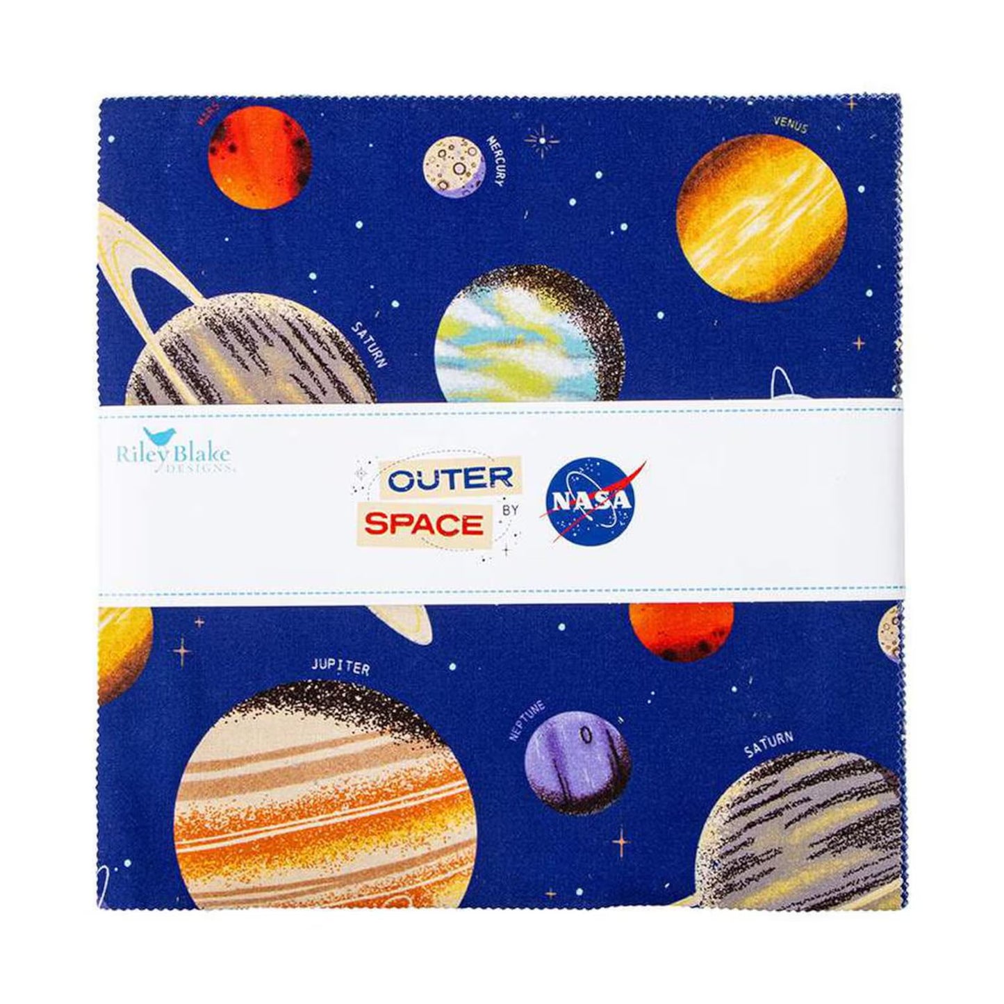 X1009 Riley Blake Outer Space by NASA 10" Stacker Squares 42 pieces