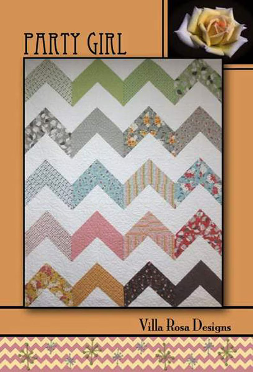 X2022 Party Girl 72"x90" Quilt Pattern by Villa Rosa Designs