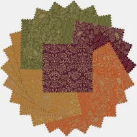 X2041 Benartex Designer Fabrics Harvest Keepsakes 5" Squares 42pcs