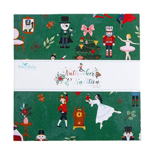 X2044 Riley Blake Designs Nutcracker Tradition 10" Stacker 42 pieces