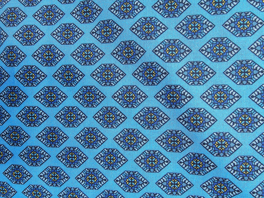 1402 Benartex Designer Fabrics Rebirth Foulard Blue 10484-55